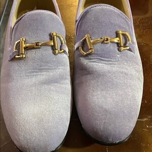 Lavender Loafers with Gold Buckle